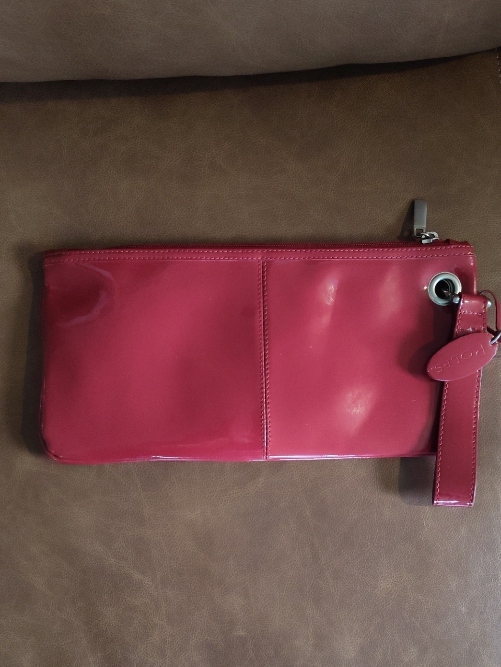 NWOT Rolfs Genuine Patent Leather Red Clutch